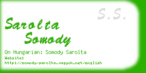 sarolta somody business card